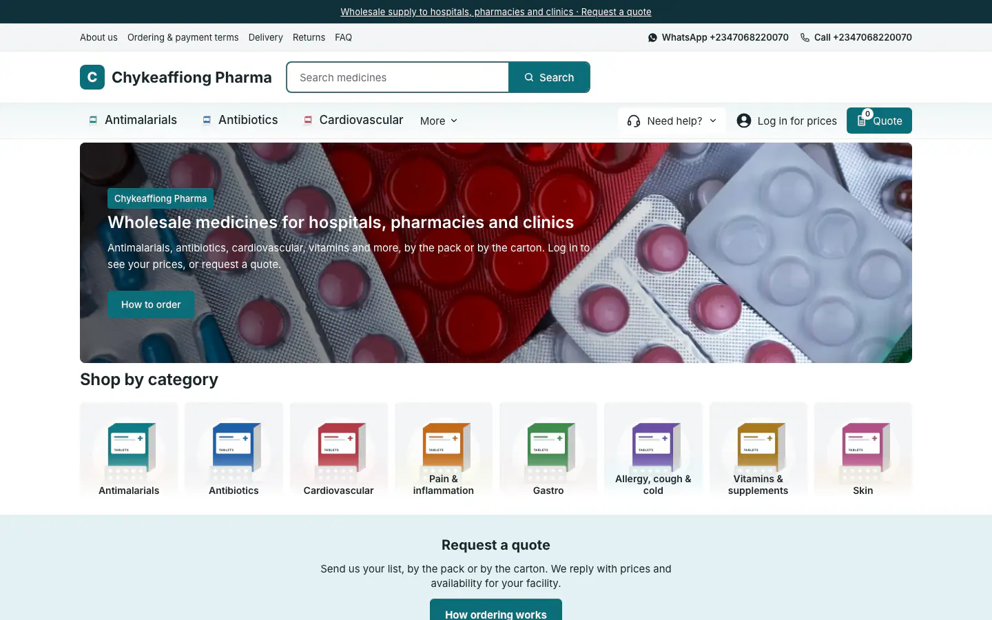 Haat par Pharmacy wholesale, desktop par