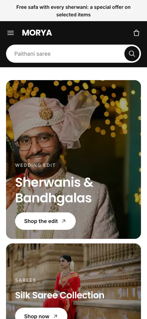 Fashion on Zari, on a mobile